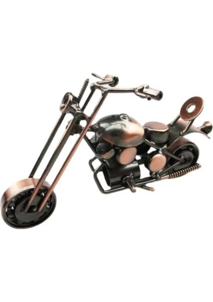 El Yapımı Vintage Demir Motorsiklet Modeli Ev-Ofis Için Dekoratif Metal Süs Küçük Boy fiyatları