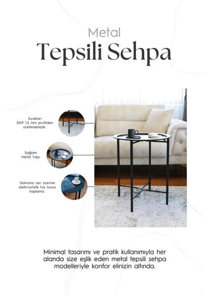 Katlanır Tepsili Sehpa Çıkarılabilir Tepsili Modern Koltuk Yanı Orta Sehpa Piknik Sehpa Kolçak Sehpa fiyatları