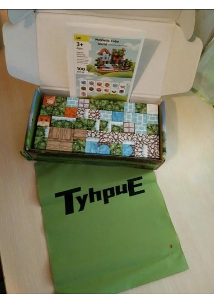 Minecraft Manyetik Küp Blok Orman Temalı Yapı Taşı 100 Parça