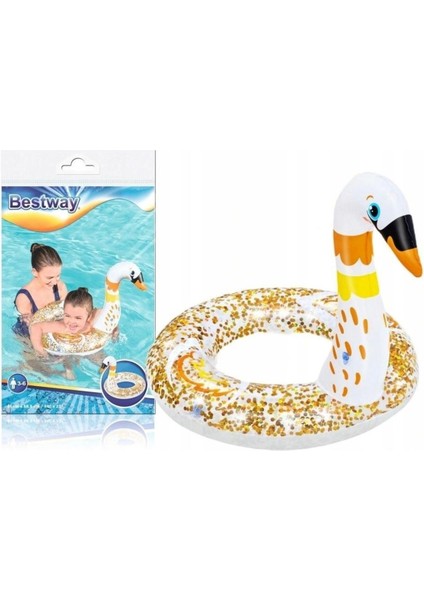Simli Flamingo Çocuk Şekilli Simit 61 Cm, Eğlenceli ve Renkli Tasarım