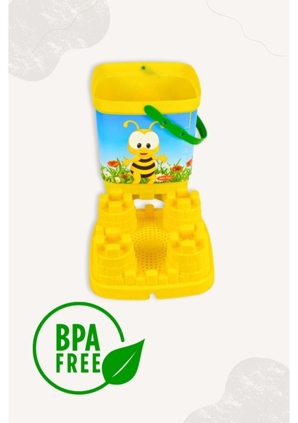 Yaz Plaj Seti, Kova, Ibrik, Kürek, Tırmık, 2 Renkli Kum Kalıbı