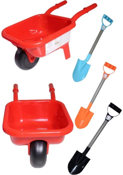 Renkli Plaj El Arabası ve Kret Oyun Seti, Keyifli Deniz Tatili Aksesuarları
