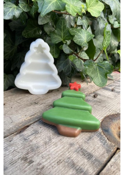 Yılbaşı Çam Ağacı Silikon Mum Kalıbı, Beyaz, Tekli, 1 Adet fiyatları