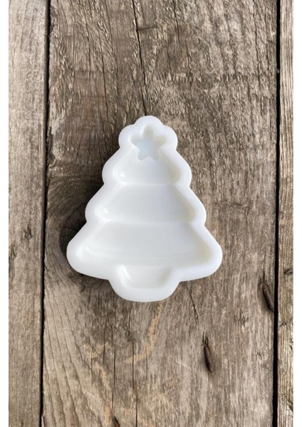 Yılbaşı Çam Ağacı Silikon Mum Kalıbı, Beyaz, Tekli, 1 Adet modelleri