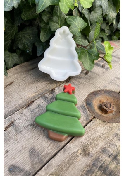 Yılbaşı Çam Ağacı Silikon Mum Kalıbı, Beyaz, Tekli, 1 Adet fırsatları