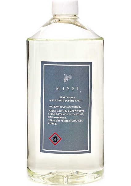 500 ml Yedek Bioethanol Şömine Yakıtı, Şeffaf ve Güvenilir Alternatif