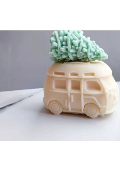 Beyaz Renkli Yılbaşı Arabası, Minik Dekoratif Çam Ağacı ve Renk Seçenekleri