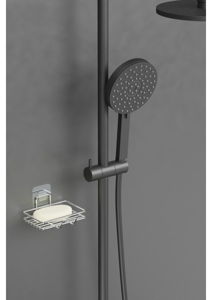 Yapışkanlı Sabunluk Banyo Mutfak Lavabo Metal Katı Sabunluk Krom Metal Gümüş modelleri