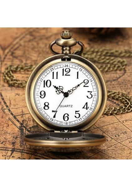 Lüx Zümrüt Renk Taşlı İşlemeli Köstekli Cep Saati fiyatları