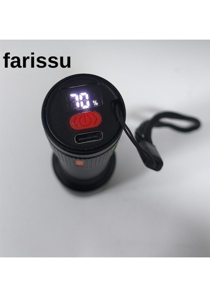 15 Watt Zoomlu Şarjlı El Feneri - Güçlü LED Işıklı, Taşınabilir ve Metal Dayanıklı