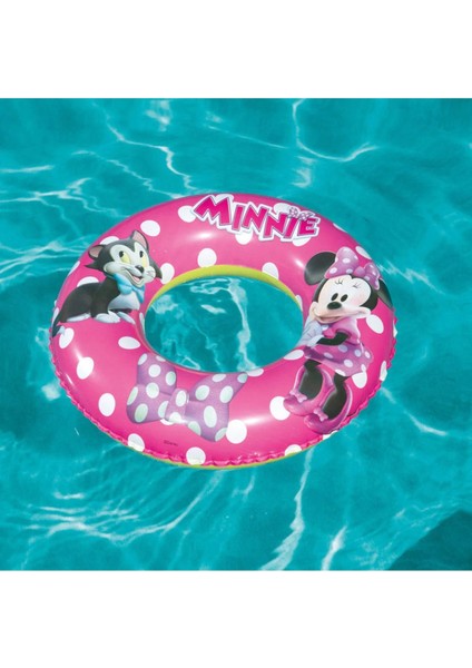Renkli Minnie Mouse Temalı 56 cm Şişme Can Simidi Çocuklar Için Keyifli Kullanım modelleri