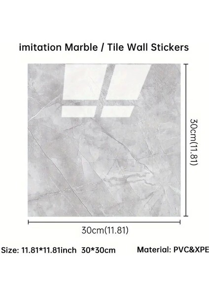 Gri Mermer Desen Du Sticker (30*30) modelleri