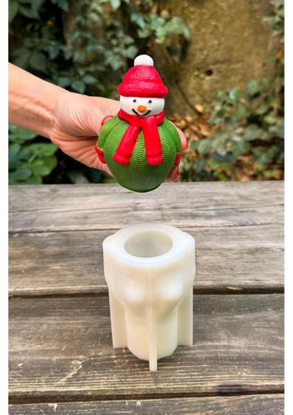 3D Kardan Adam Silikon Mum Kalıbı Beyaz, Şık ve Eğlenceli Dekorasyon Aracı fiyatları
