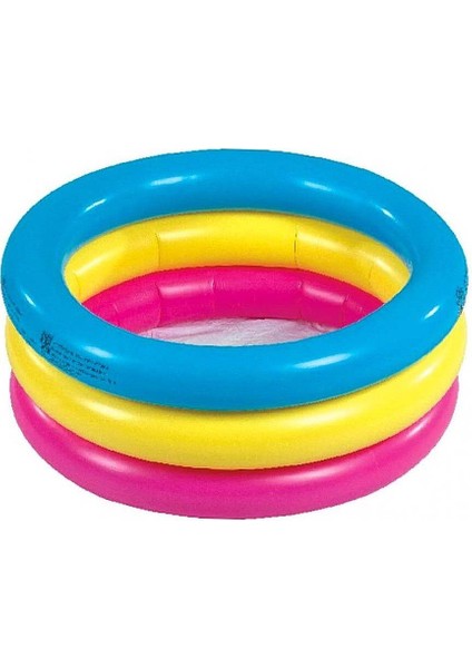 Üç Halkalı Renkli Çocuk Havuzu 76X25 cm - Eğlence Dolu Yaz Keyfi