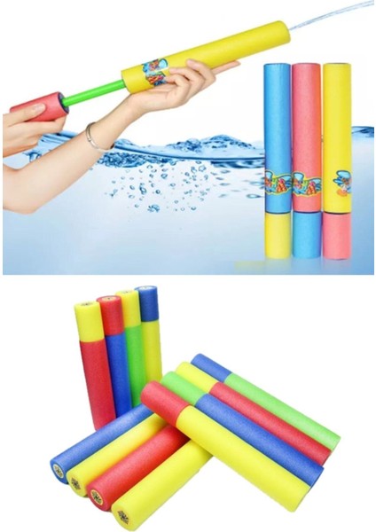 Renkli Süngerli Pompalı Su Tabancası, 50 Cm, Eğlenceli ve Dayanıklı Çocuk Oyuncağı fiyatları