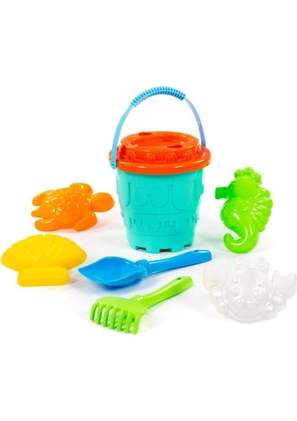 3+ Yaş Plaj Oyuncak Kova ve Şato Seti, Turkuaz Renkli, Eğlenceli ve Güvenli