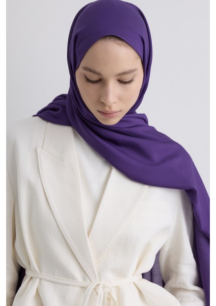 Paris Ipeği Şal - Patlıcan Moru