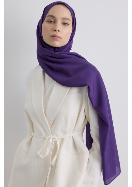 Paris Ipeği Şal - Patlıcan Moru