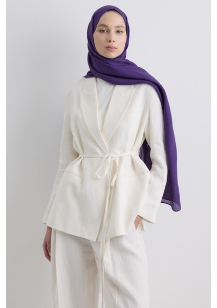 Paris Ipeği Şal - Patlıcan Moru