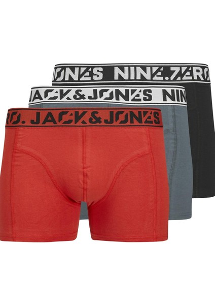 Jacnıne.zero Solıd Trunks 3 Pack Antrasit