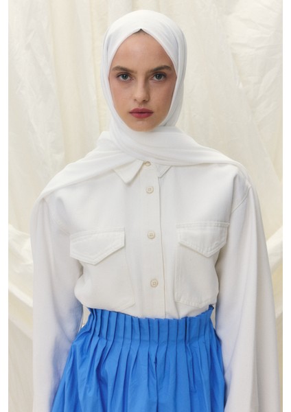 Paris Ipeği Şal - Beyaz