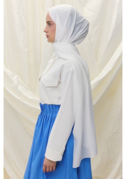 Paris Ipeği Şal - Beyaz