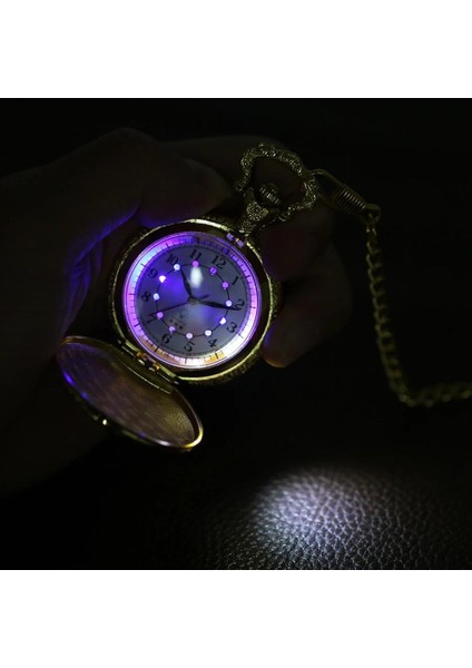 Köstekli Işıklı Tren Temalı Cep Saati modelleri