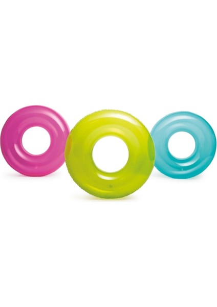 76 cm Mavi Şeffaf Jumbo Simit, Şık ve Büyük Boy, Ideal Kullanım.