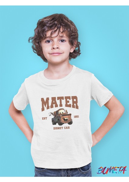 Mater Arabalar Cars Şimşek Mcqeen Çocuk Tişört T-Shirt