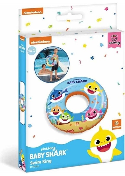 Çocuklar Için Çok Renkli Baby Shark Şişme Simidi 50 cm