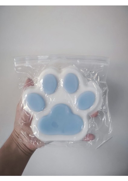 1 Adet Dev Boy Kedi Patisi Squishy Oyuncağı Sukuşi (15X15CM)