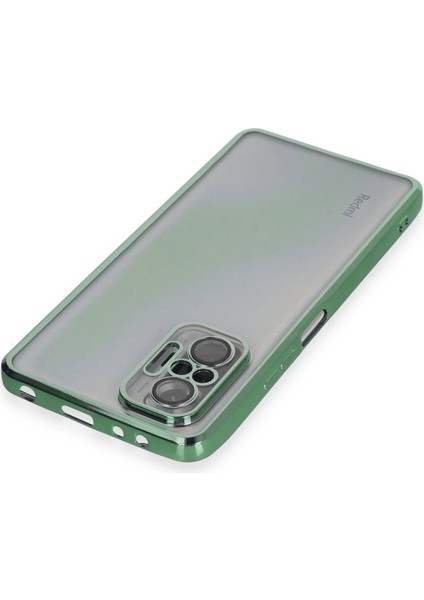 Xiaomi Redmi Note 10 Pro Kılıf Razer Lensli Silikon - Yeşil Inslm