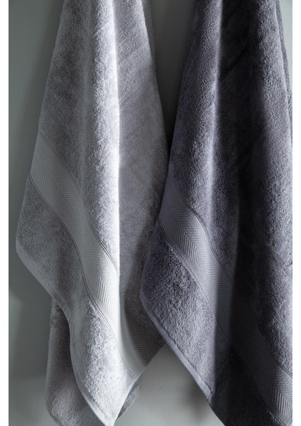 Lotus 4'lü Havlu Setı Grı-Antrasıt 90X150 - Aıle Setı fırsatları