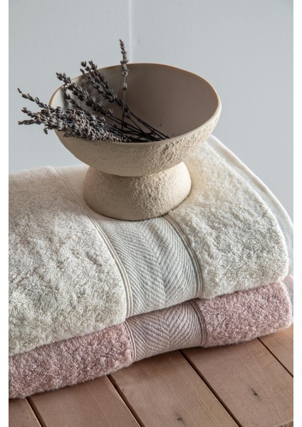 Lotus 4'lü Havlu Setı Blush-Ekru 90X150 - Aıle Setı modelleri