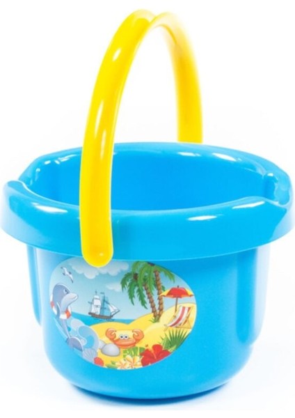 Mavi Plaj Oyuncak Kovası, Yaz Eğlencesi Için Eğlenceli ve Renkli Tasarım