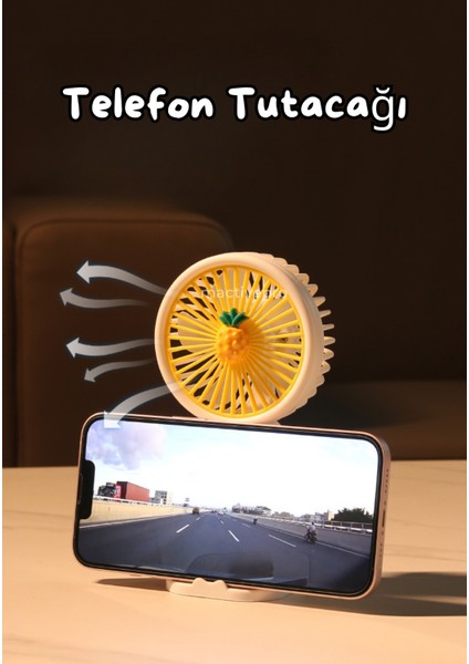 Taşınabilir Şarjlı Mini El Fanı | Soğutucu Mini Vantilatör , Şarj Edilebilir Fan Soğutucu Mactivepro Sarı