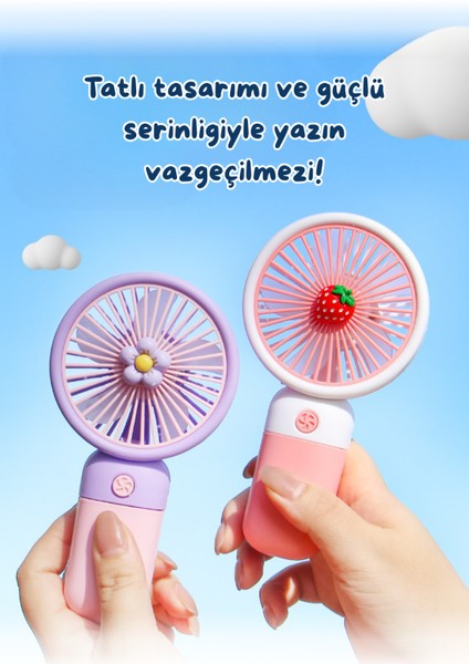 Taşınabilir Şarjlı Mini El Fanı | Soğutucu Mini Vantilatör , Şarj Edilebilir Fan Soğutucu Mactivepro Sarı