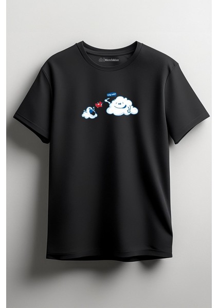Say Aah Baskılı Unisex T-Shirt Siyah