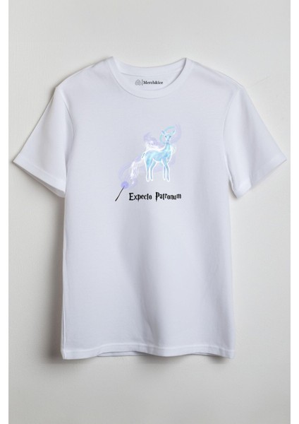 Harry Potter Tişört - Expecto Patronum Beyaz