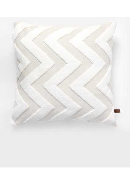 Ekru Punch Desenli Pamuk ve Mikro Polyester Dekoratif Kırlent Kılıfı – Line Model, 45x45 cm indirimleri