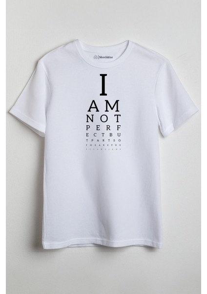 I Am Önü Baskılı Unisex Tişört Beyaz