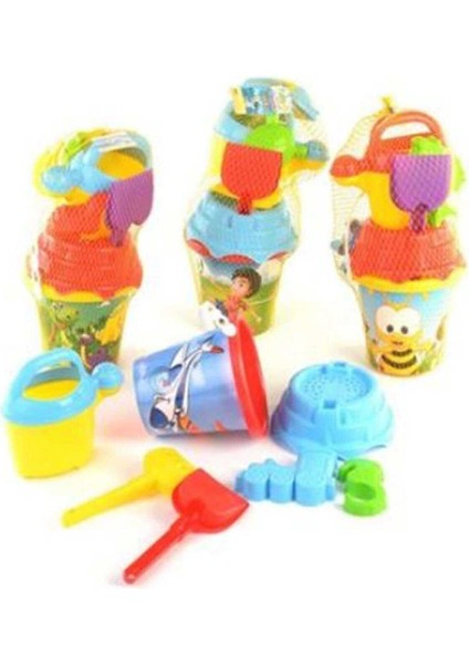 Resimli Yuvarlak Kova, Çocuk Oyuncak, Eğlenceli ve Renkli Tasarım