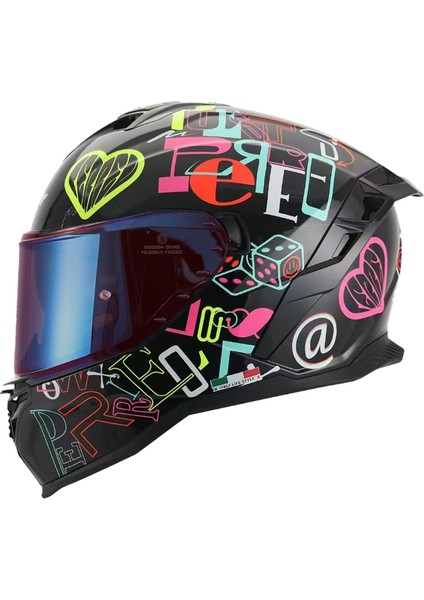 Sw 867 Peri Colorful Güneş Vizörlü Full Face Kask