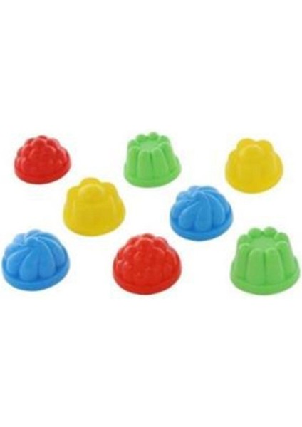8'li Renkli Dekoratif Kum Kalıpları Seti, Eğlenceli ve Yaratıcı Tasarımlar