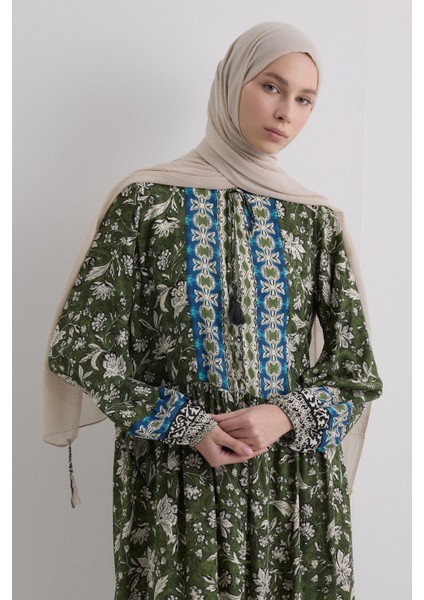 Püsküllü %50 Pamuk Brice Şal - Kum Beji