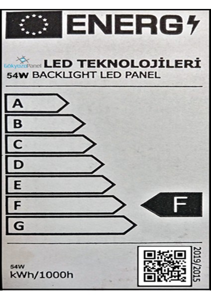 60 cm x 60 cm Sıva Altı LED Panel, Taş Yünü Asma Tavan LED Panel, Gün Işığı 4000K, Kare Backlight LED Panel 54W
