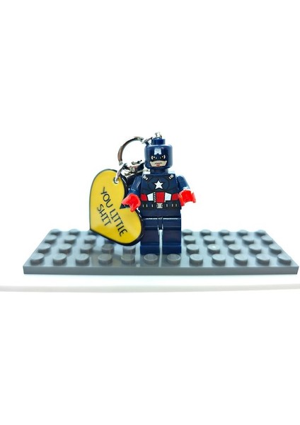 Captain Brick Kaptan Amerika Charmlı Anahtarlık – Eğlenceli ve Şık Tasarım