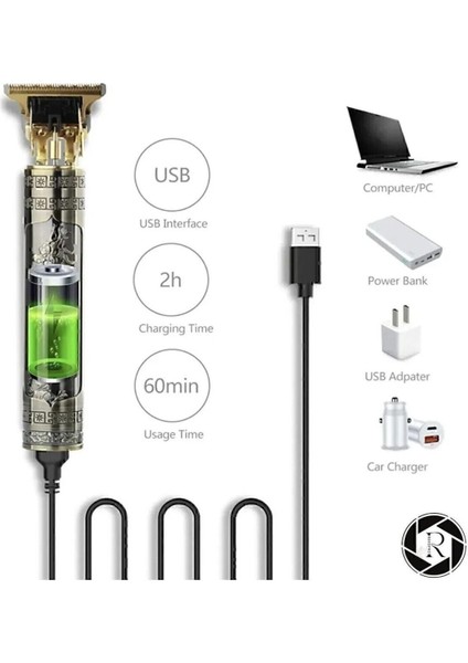 3 - 5 Tıraş Makinesi USB Şarjlı Saç Sakal Vücut Kıl Tüy Alma Kadın Erkek Epilasyon Berber & Kişisel