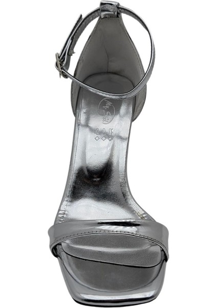 Divelle | Kadın Tek Bant Abiye Topuklu Ayakkabı - Platin - 39 modelleri