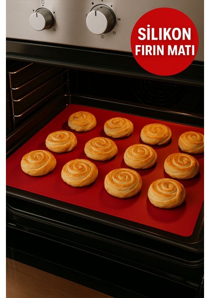 Pratik Pişirme Matı- Bpa Free, Isıya Danayanklı, Bulaşık Makinesinde Yıkanabilir 37X27